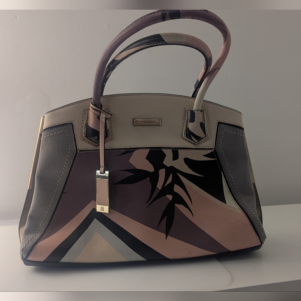 River Island Tote Bag - printed pink pattern